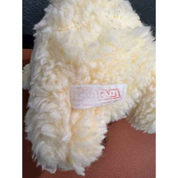 Vintage 8"  Cream baby Lamb Blue Eyes wind up musical plush - Picture 3 of 6